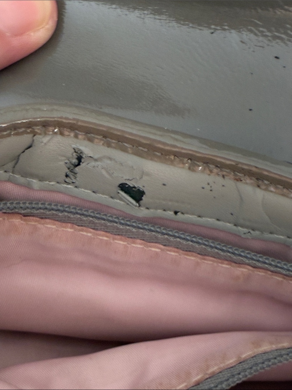 Coach Gray Signature Continental Wallet with Logo Snap - Picture 7 of 13